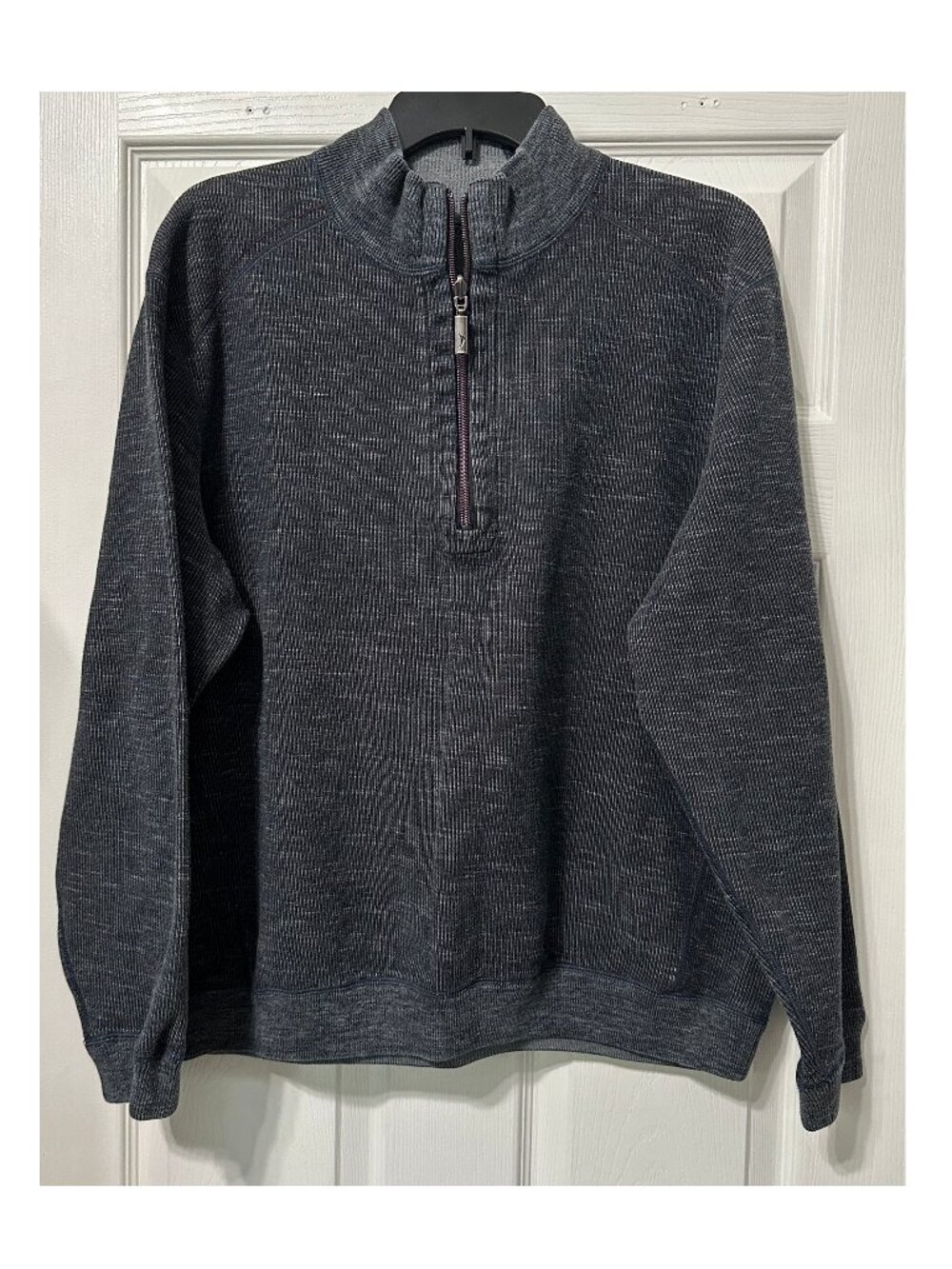 Tommy Bahama Charcoal Gray Quarter-Zip Pullover Men's Large